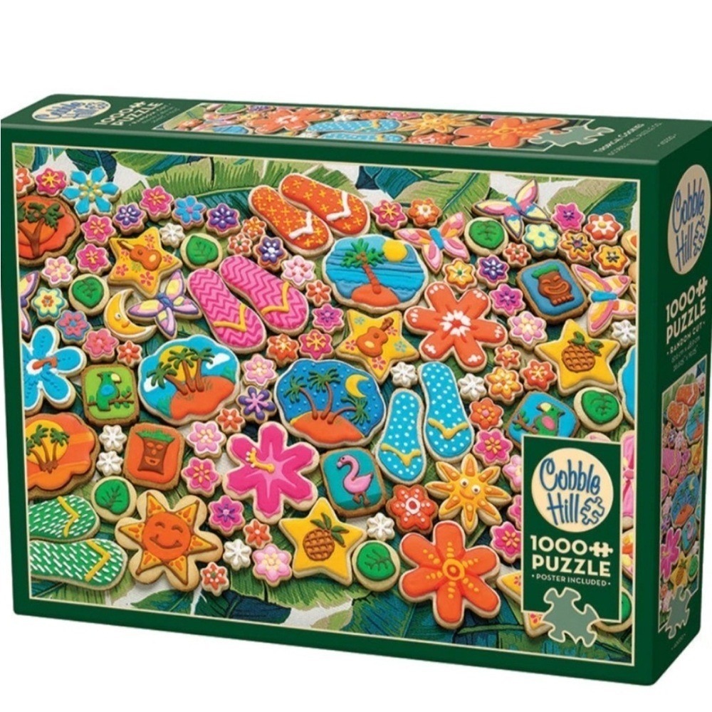Cobble Hill 1000 Piece Tropical Summer Cookies Jigsaw Puzzle 40220 Random Cut